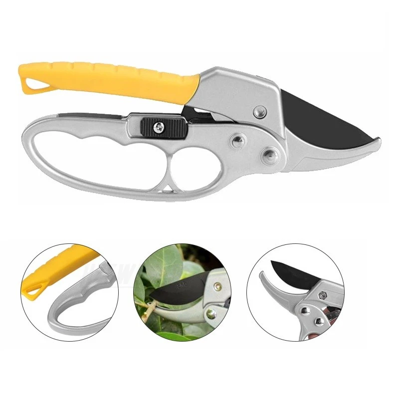 Garden Pruning Shears Cutter High Carbon Steel Gardening Plant Scissor Segmented Pulley Branch Pruner Trimmer Tools Save Effort