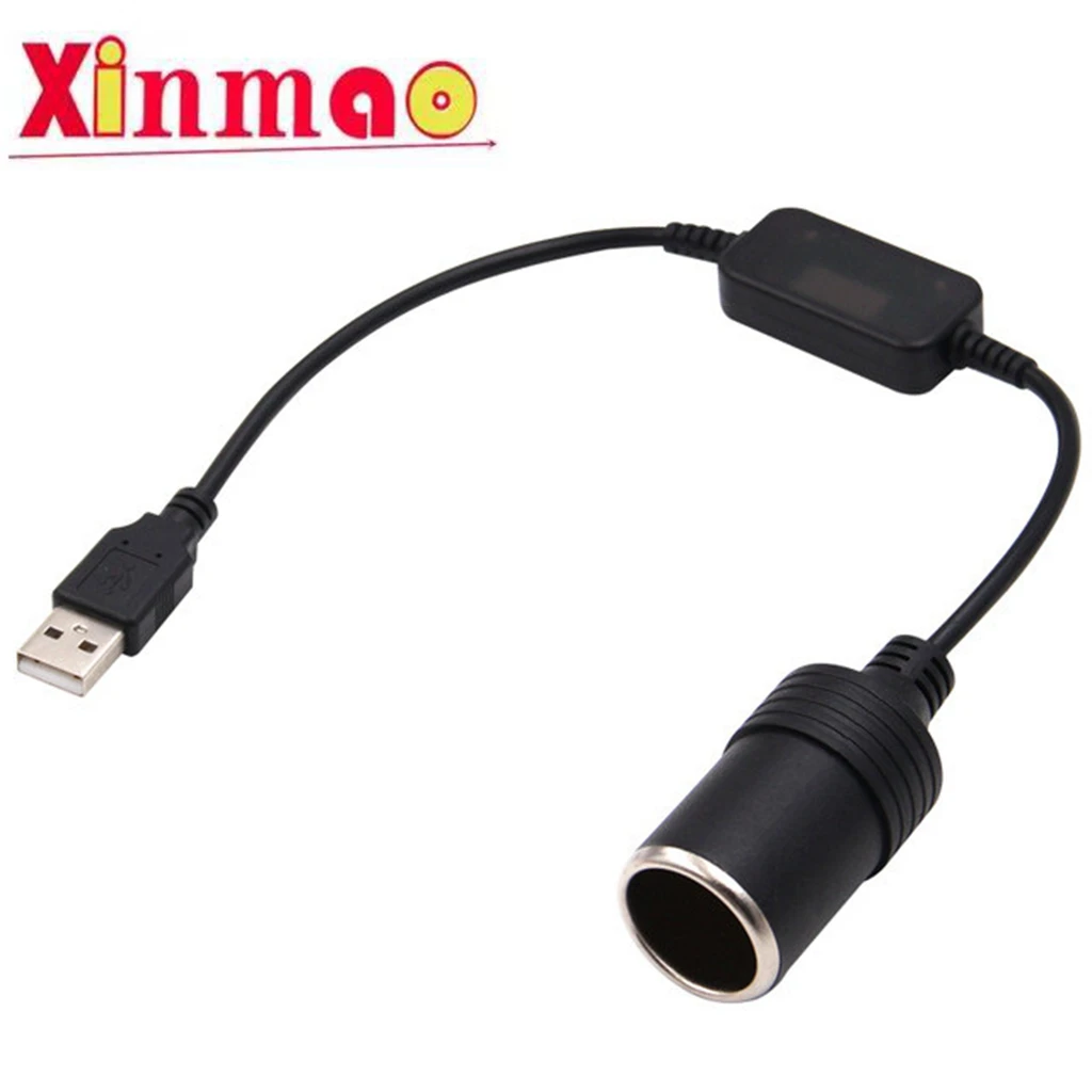 USB to cigarette lighter base female head tachograph mobile power line parking monitoring conversion purifier