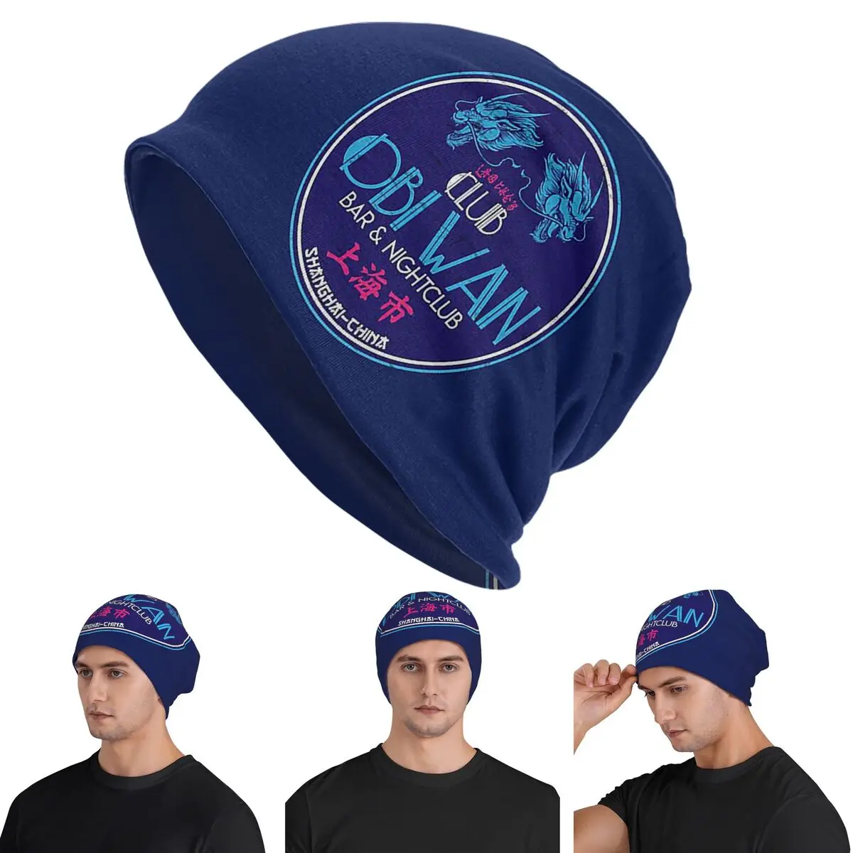 

Club Obi Wan Skullies Beanies Hats Warm Autumn Winter Outdoor Cap Knitted Bonnet Caps for Men Women Adult