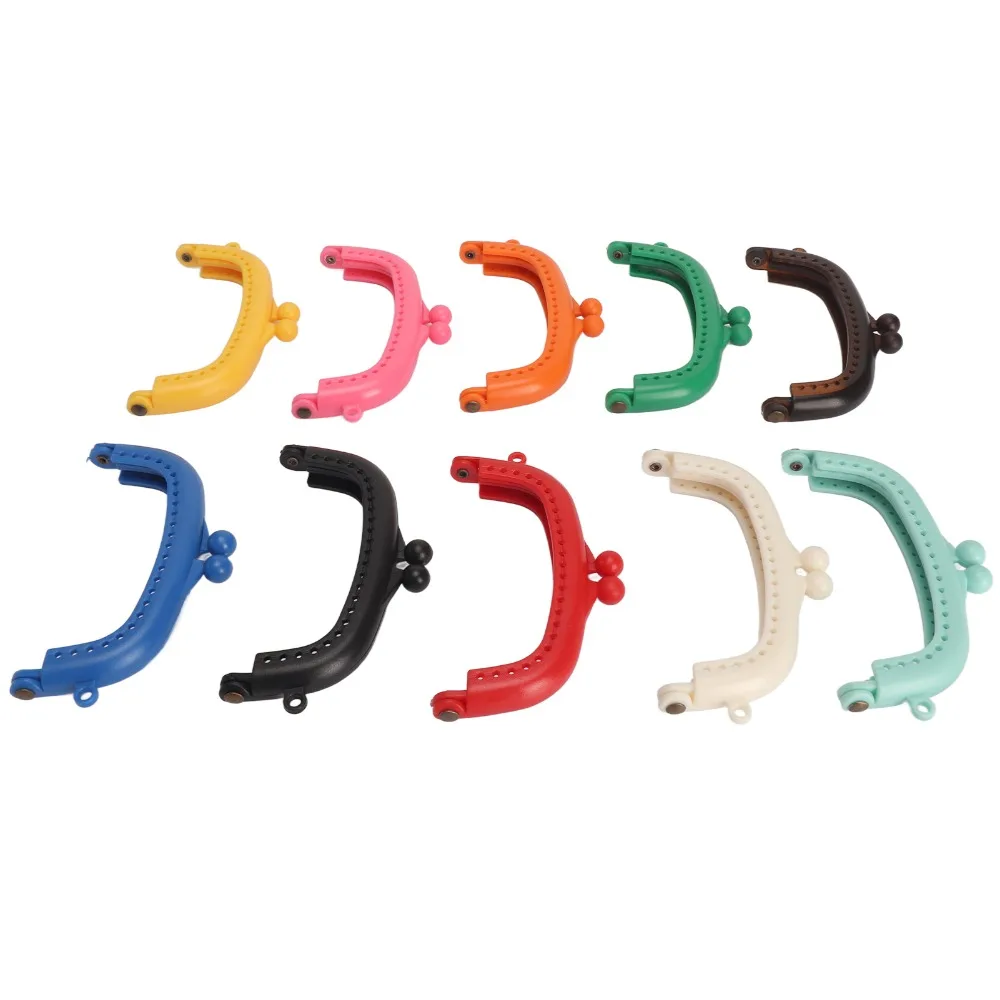 10pcs Practical 85mm/3.35in Purse Clasp Frame Plastic Material Light Weight Kiss Clasp Lock Bag Clasp Lock Tailor Sewer Use