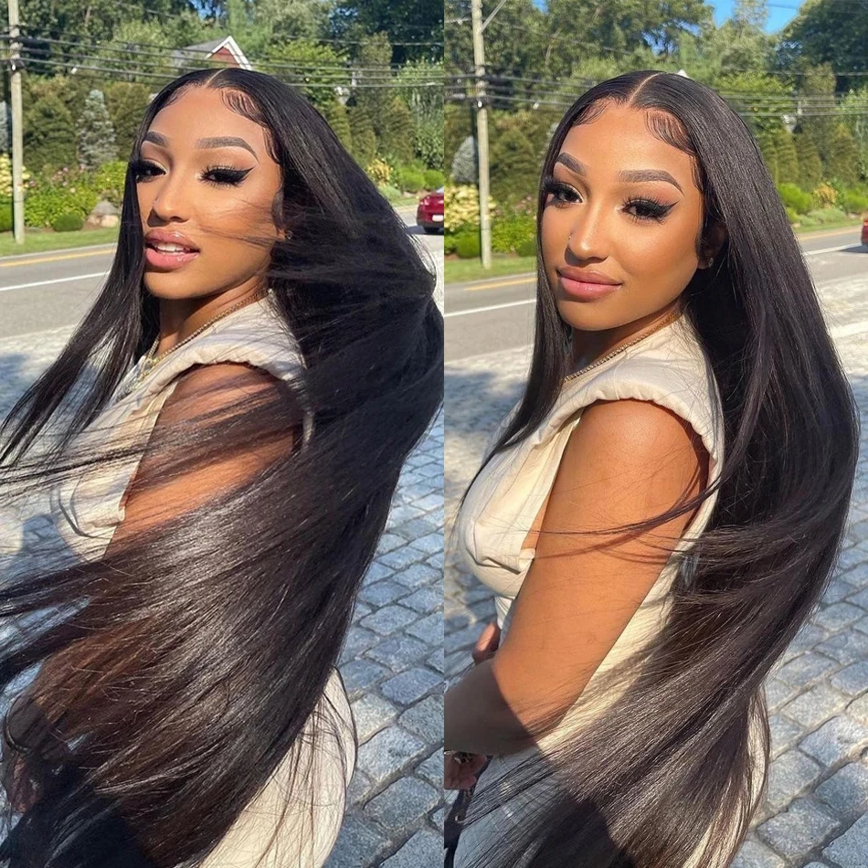 

Straight 5x5 Closure Lace Front Wig Human Hair 30 Inch Lace Frontal Wig for Women Choice 4x4 Closure Glueless Wigs Ready to Wear