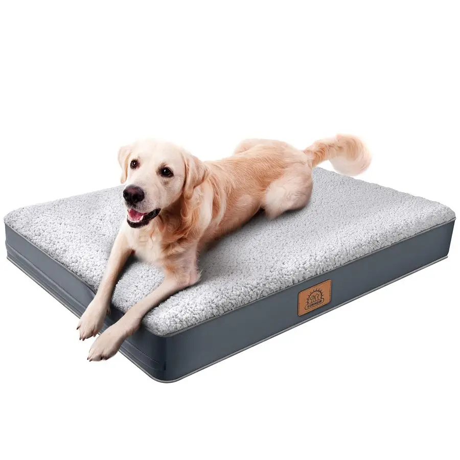 Extra Large Orthopedic Dog Bed for Big Dogs XL Waterproof Dog Bed with Removable Washable Cover amp AntiSlip Bottom, Crate Bed,