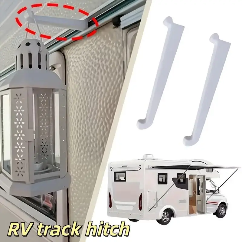 

RV Awning Rail Hooks 2/4Pcs No Drill Sturdy RV Awning Track Hanging Hooks for Camper Outdoor Travel Hanging Bags Lights