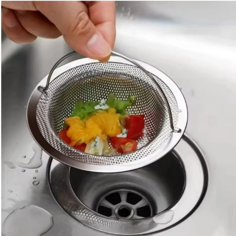1Pc Stainless Steel Kitchen Sink Filter, Garbage Food Residue/Hair Catcher, Keep Your Bathtub