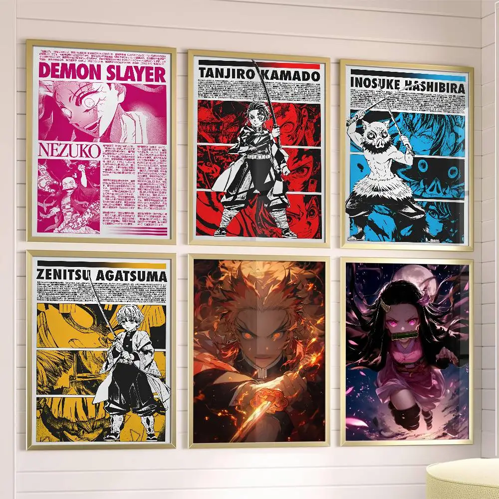 

D-Demon SlayerS Poster Posters,waterproof Paper Stickers,coffee Shops,bar Living Rooms