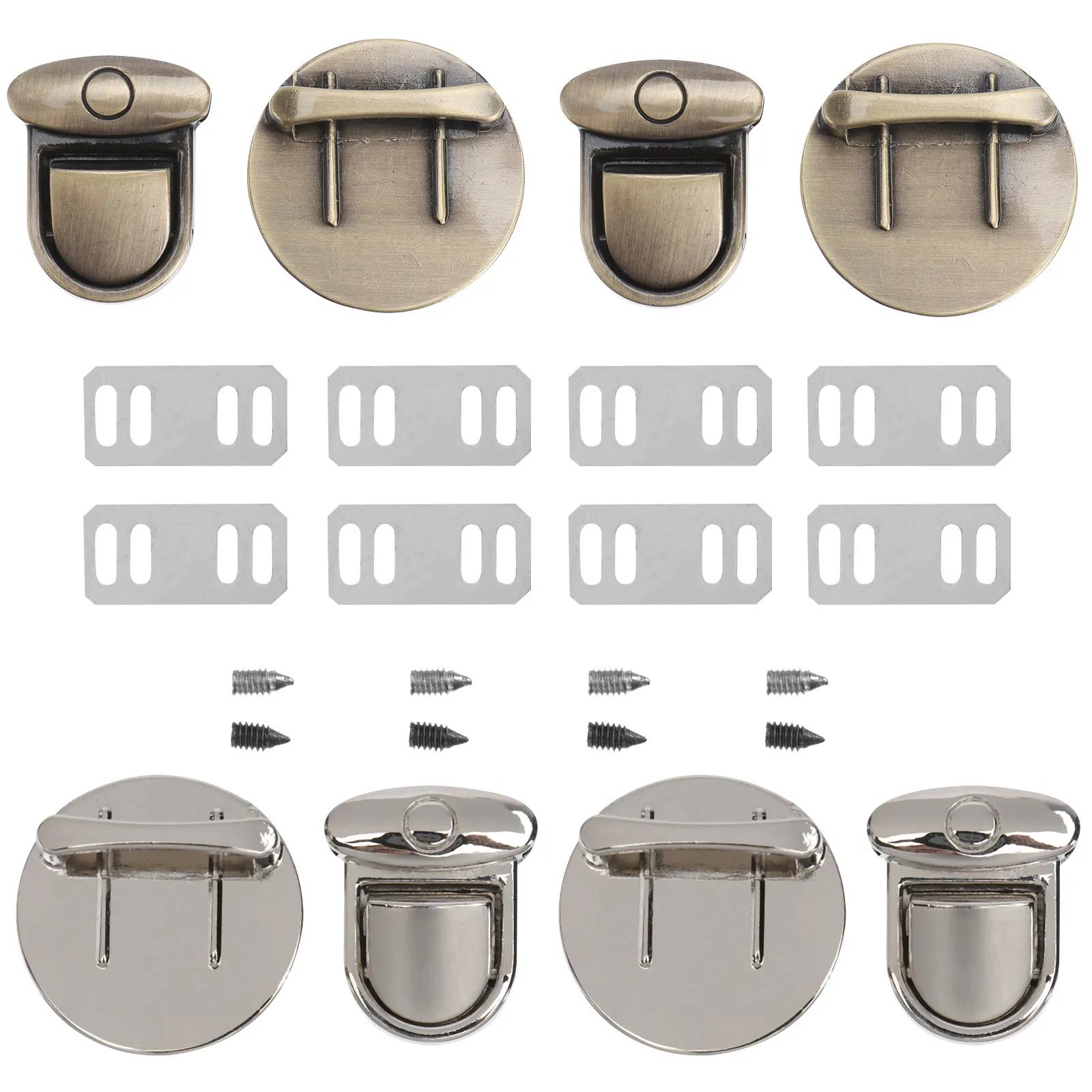 20pcs Metal Box Latches Tuck Lock Push Closure for Wooden Jewelry Gift Wine Wedding Toolbox Cabinet Drawer