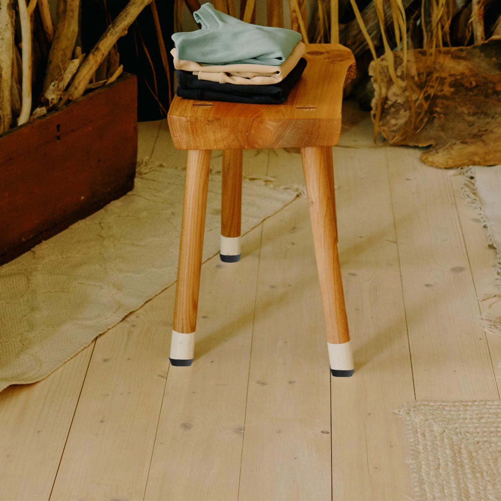 

50pcs Furniture Chair Feet Protectors Pads Black Chair Table Leg Protectors Leg Pads For Table Height Stabilizing Mats