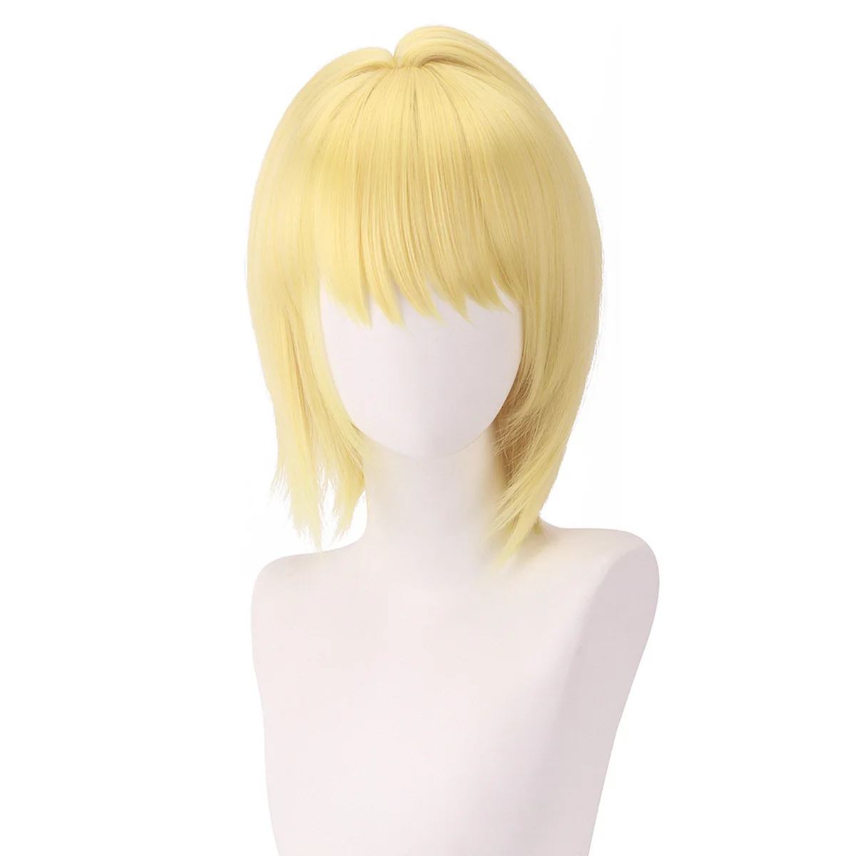 Synthetic Cosplay Wig Gold Large Scalp Rooted Fiber Ku-ra Inspired Costume Hairpiece Anime Roleplay Party
