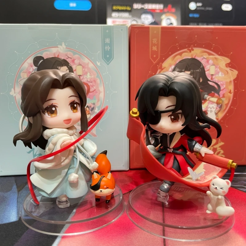 Original Tian Guan Ci Fu Anime Figure Xie Lianhua City Flying Flower Thousand Knots Q Version Dolls Model Action Figure Decor To