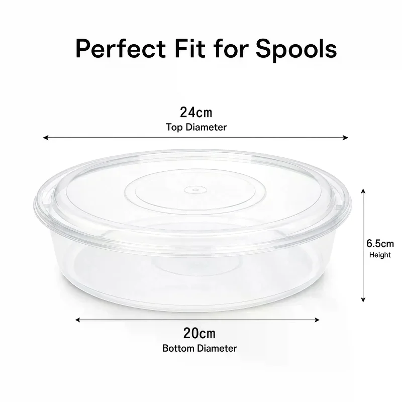 10Pcs Transparent PP Spool Storage Box Large Round Filament Organizer Container For 3D Printing Consumables Storage Organizer