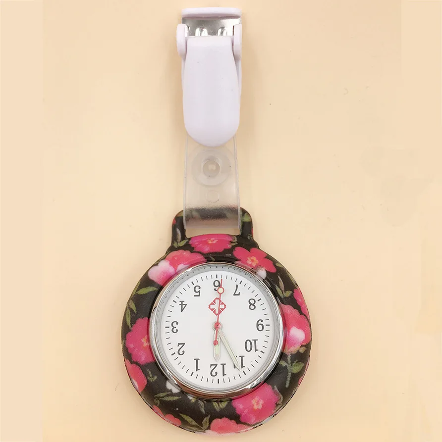 ​1 Pcs Nurses Doctor Quartz Fob Pocket Watch Silicone Case Band Pocket Watch Nurse Accessories For Work Birthday Gifts
