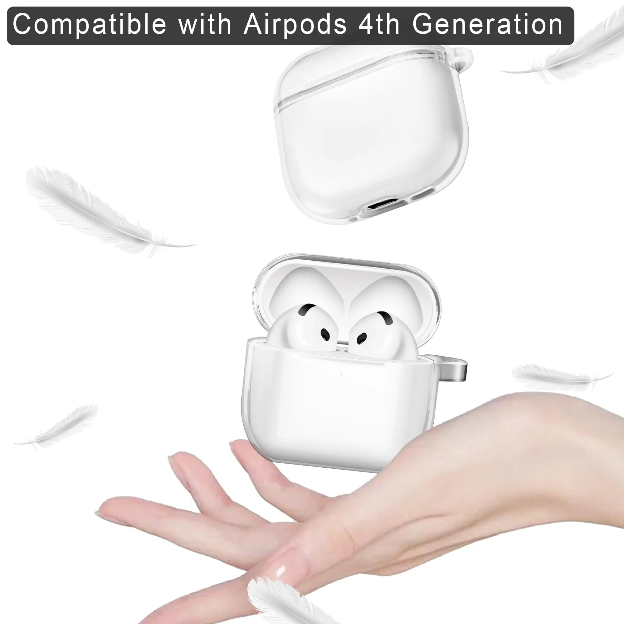 2025 nuevo para AirPods 4ta generación funda protectora de silicona accesorios con Kit de limpieza y llavero para Airpods 4