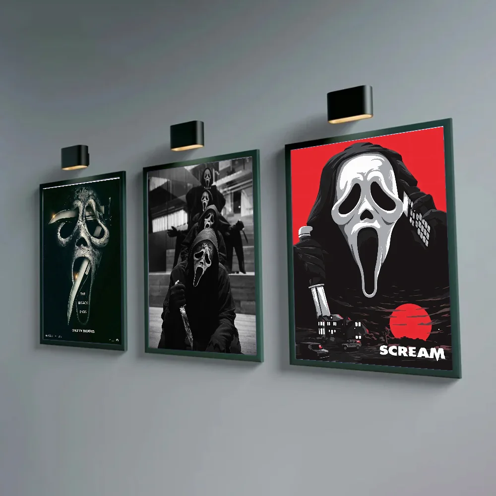 2023 Movie S-Scream-6 Poster DIY Poster Kraft Paper Vintage Poster Wall Art Painting Study Stickers Big Szie Wall Painting