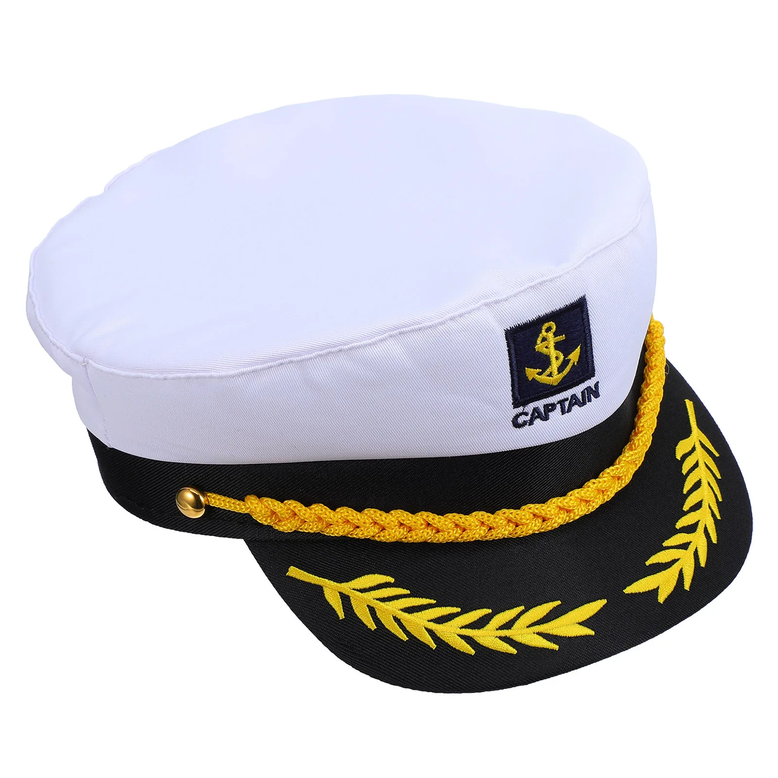 Navy Hat Sailor Captain Costume for Men BESTOYARD Yacht Boat Party Ship Accessory Marine Admiral Bucket Cap