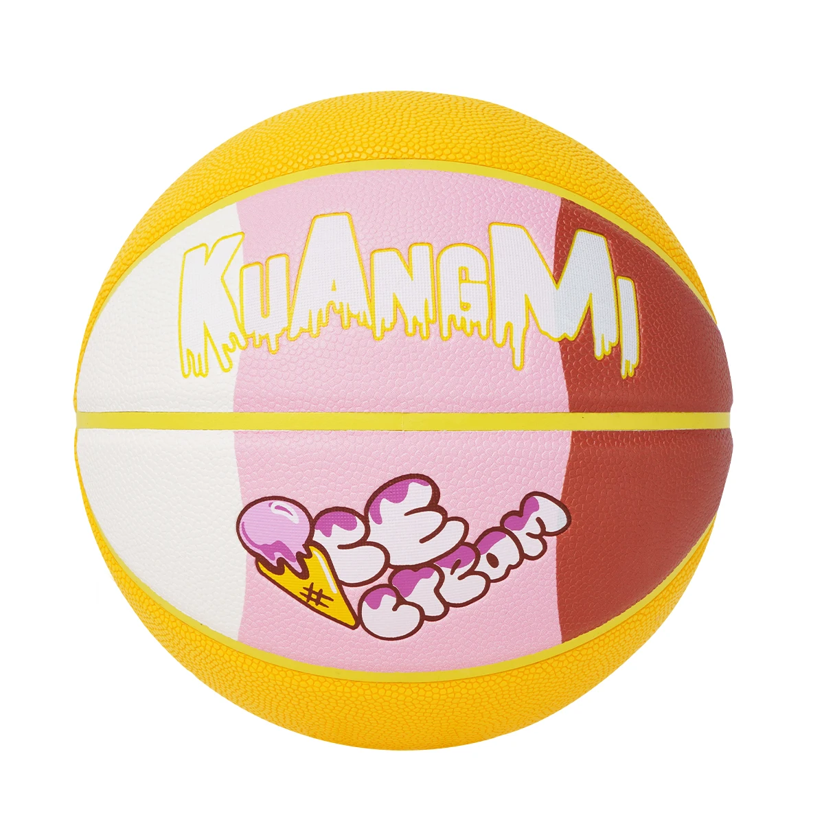 Kuangmi Size 7 PU Basketball For Adult Anti-slip Sweat-absorbing Training Ball Gifts Sport Goods Team Training Outdoor Indoor