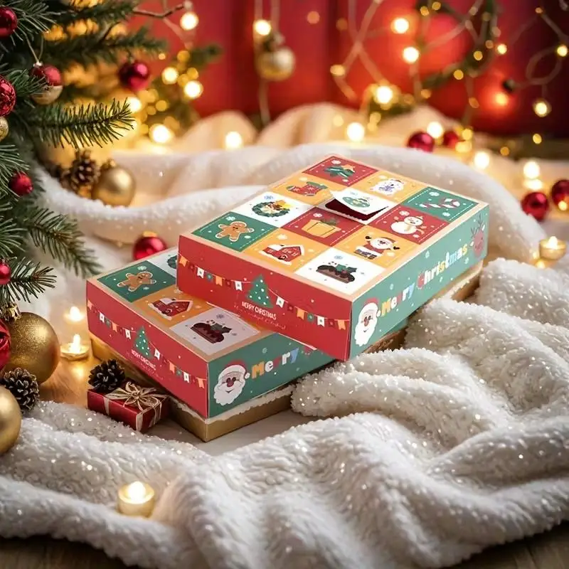 2–10 Stück Weihnachts-Adventskalender-Boxen mit 12 Gittern, Süßigkeiten-Geschenkboxen, DIY-Überraschung, Blindbox, Neujahr, festliche Party, Kinderbevorzugungen