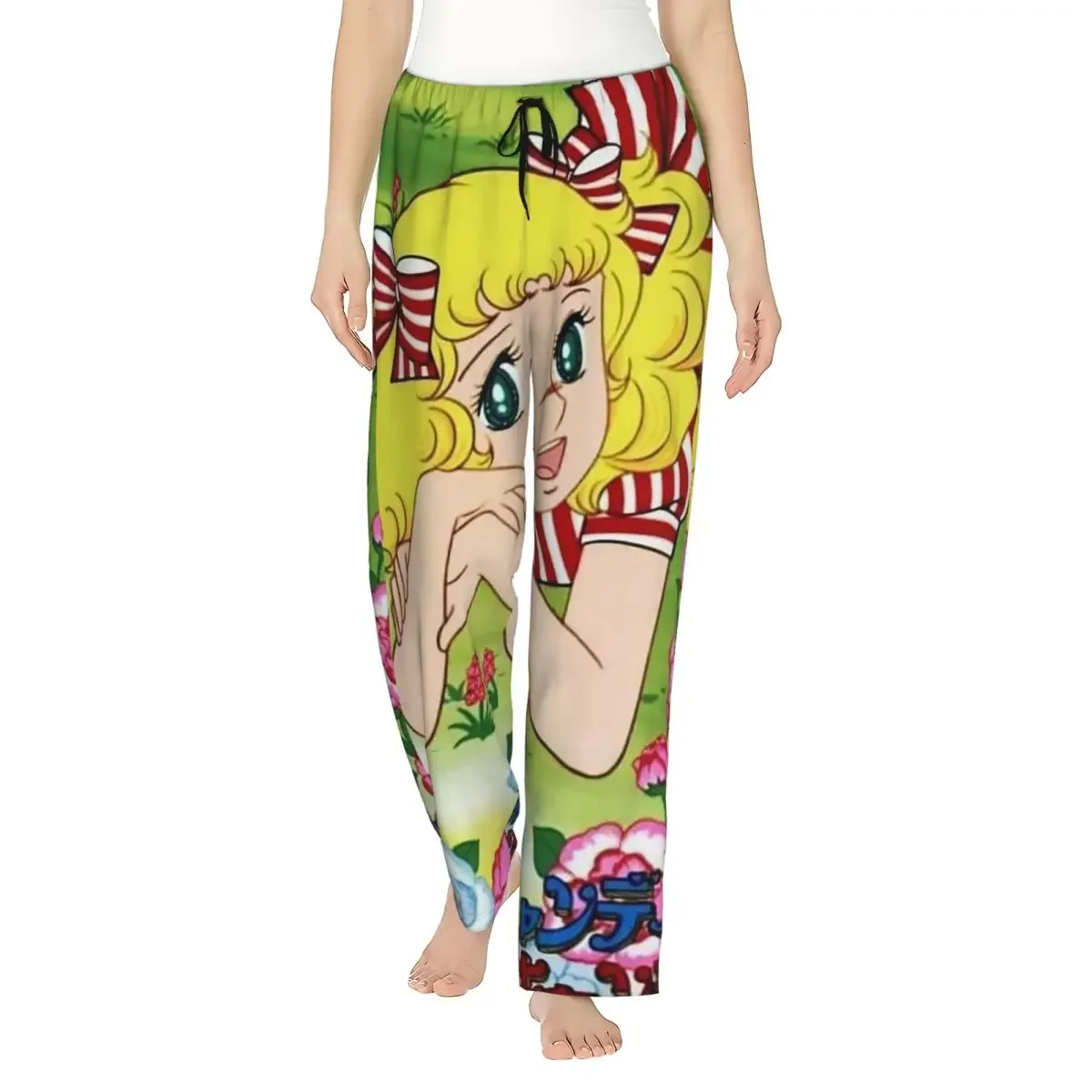 

Женские пижамные брюки Custom Candy Candy Anime с карманами для дома и сна