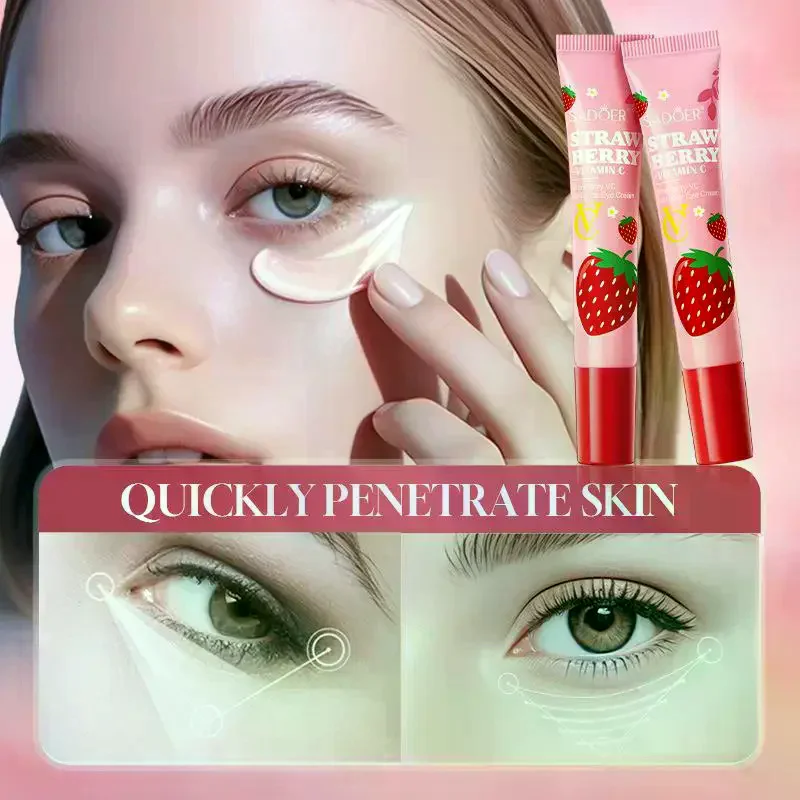/YOV/20g Strawberry VC Eye Cream Anti Dark Circle Remover Moisturizing Eyes Contour Whitening Eyes Skin Care Products SADOER