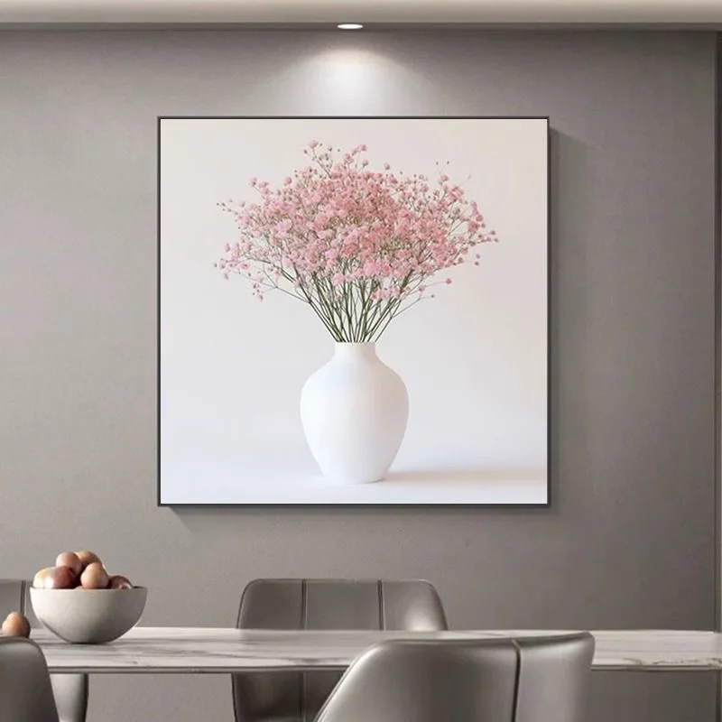 E-0045 لوحة زيتية أنيقة على شكل زهرة