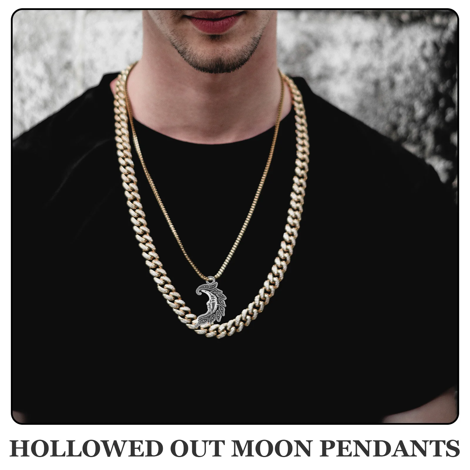 

50pcs Moon Stars Charms Diy Jewelry Making Pendants Zinc Alloy Moon-Shaped Accessories For Bracelet Necklace Earring Craft Decor