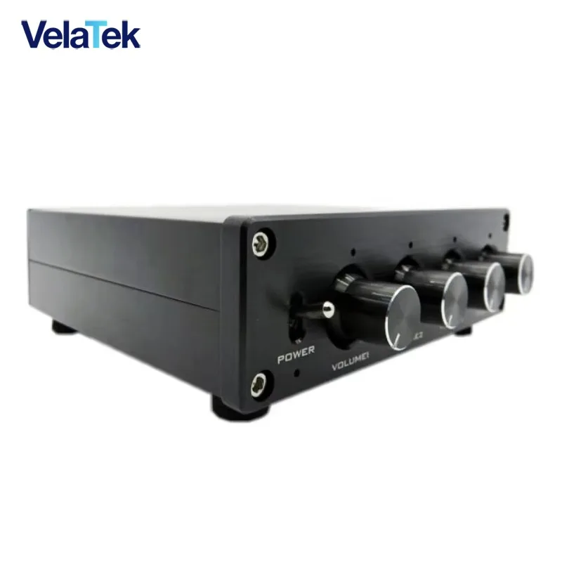 HIFI Lossless 1 Input 4 Output RCA HUB, Audio Distributor Signal Source Switcher With Volume Control for Amplifier Board