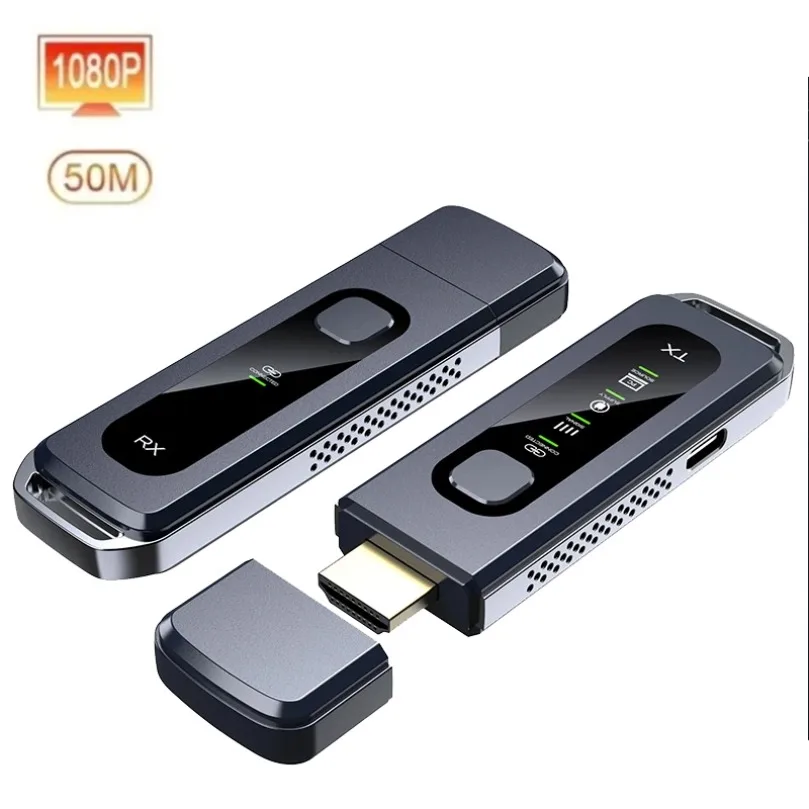 

50 м беспроводной экранный проектор 1080P 60 Гц HD HDMI-совместимый беспроводной видеопередатчик приемник адаптер для ноутбука ТВ проектор