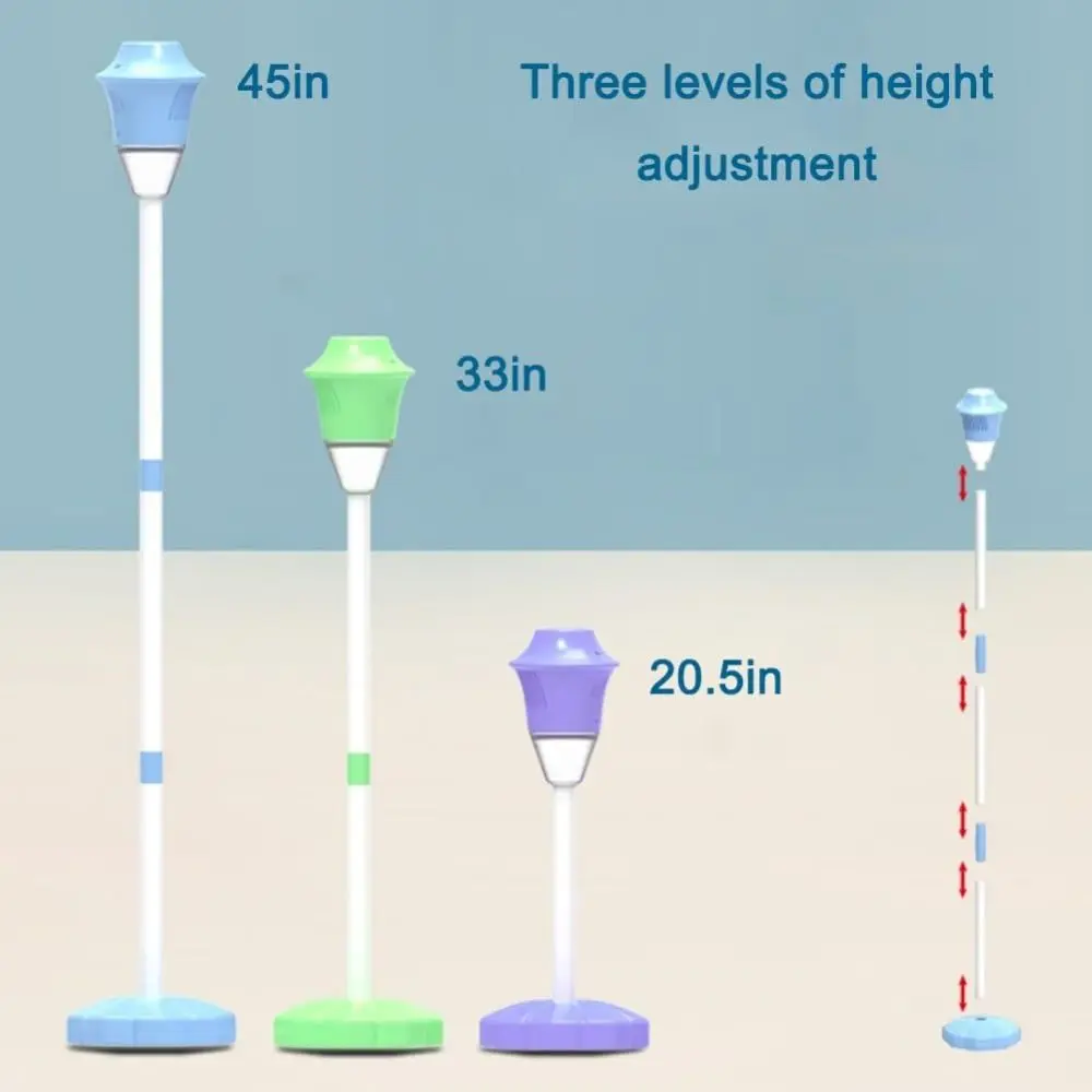 Fabricante de bolhas recarregável com suporte, máquina automática de bolhas verticais com luz noturna e lâmpada de jardim de bolhas musicais