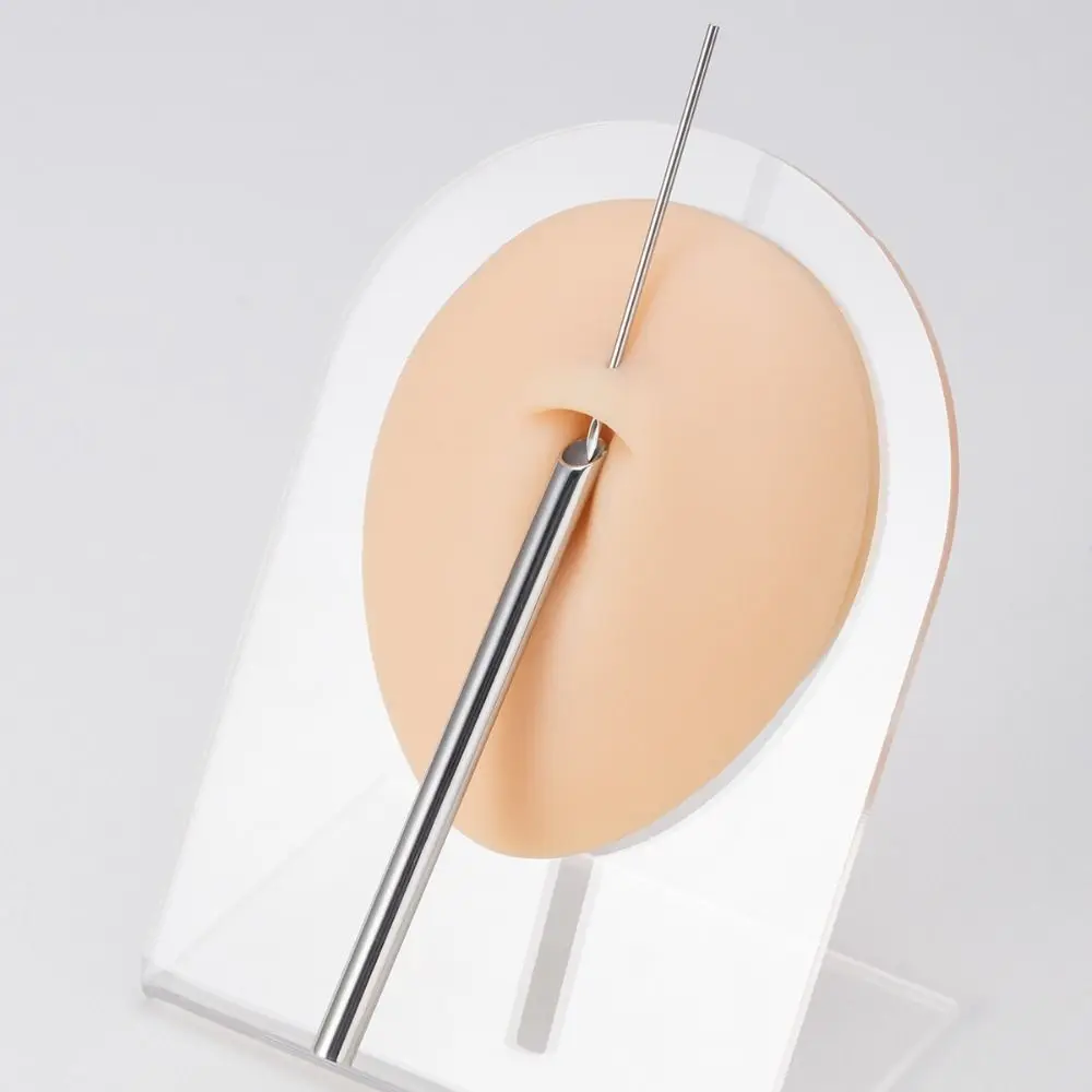 لوازم وشم ثقب الفولاذ ، أنبوب استقبال الإبرة ، أداة Microblading ، مجموعة ثقب مجوهرات الجسم ، الفضة