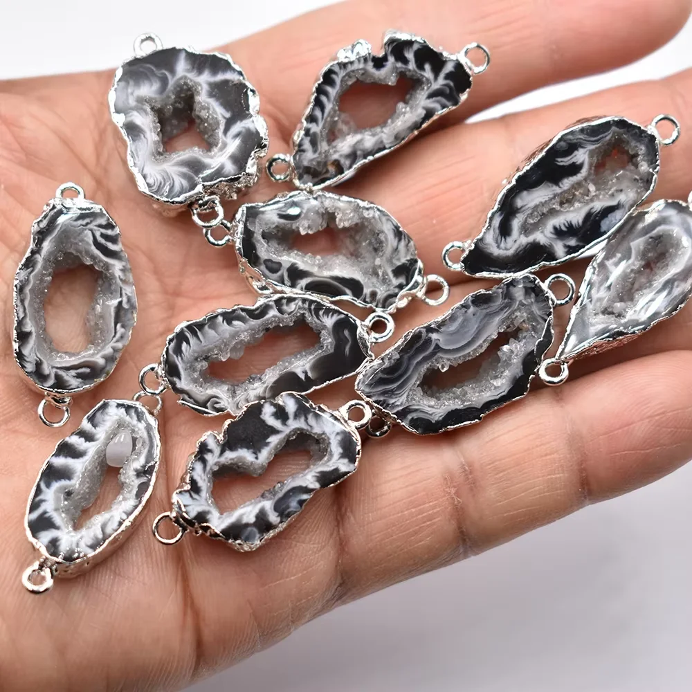 

Wholesale 10pcs/lot Natural Irregular Agate Pendant Charms For Jewelry Bulk Making Bracelet Necklaces Accessories Free shipping