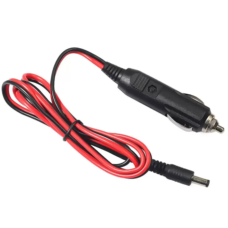 

New 12V 5A DC Car Cigarette Lighter Charger With Fuse, Universal Power Adapter DC Plug 5.5x2.1mm 5.5x2.5mm Cable 1.2m