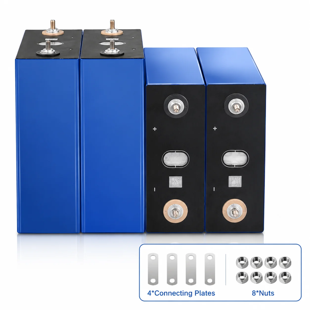3.2V 334Ah LiFePO4 Battery Cell, 10000+ Deep Cycles LiFePO4 Cell, Prismatic Solar Rechargeable Battery Cells