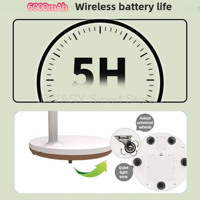 شاشة لمس ذكية 21.5 بوصة، حامل محوري للهاتف المحمول، بطارية 6000 مللي أمبير في الساعة، أندرويد 10 نقاط تعمل باللمس 100% sRGB لمكتب اللياقة البدنية المنزلي