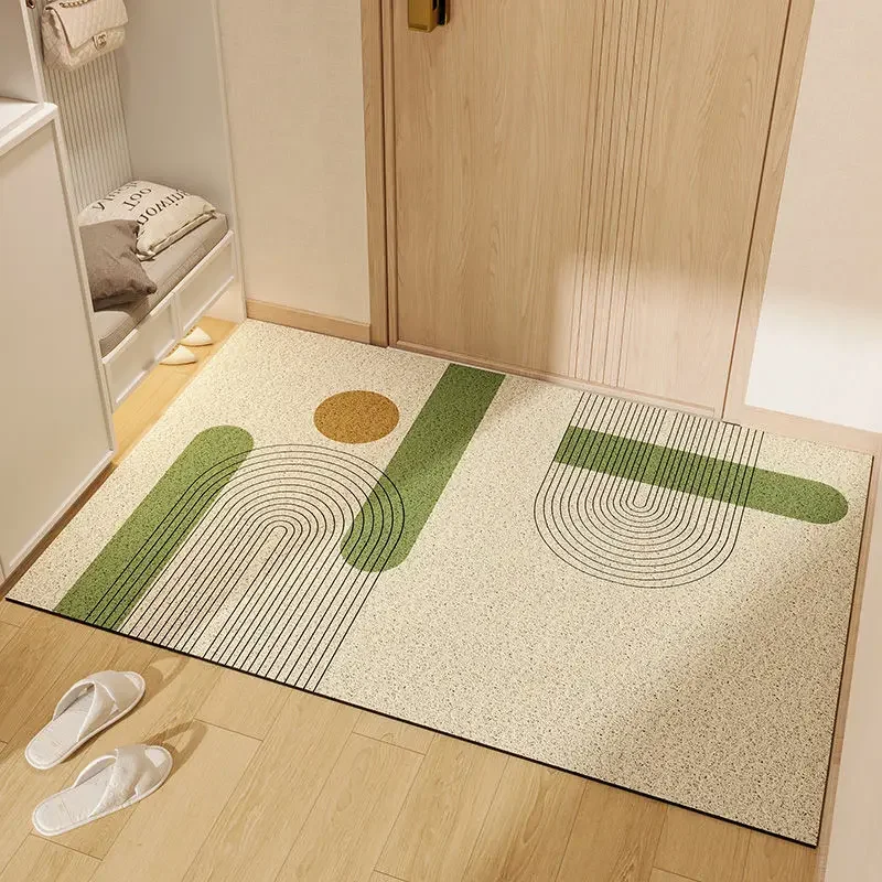 Minimalist Geometric Pattern Wire Loop Mat Non-Slip Area Rug for Living Room Bedroom Home Decor