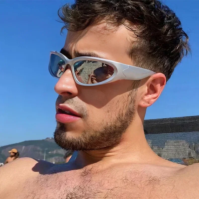 Neue Y2k-Sonnenbrille für Männer und Frauen, Sport-Radbrille, Uv400