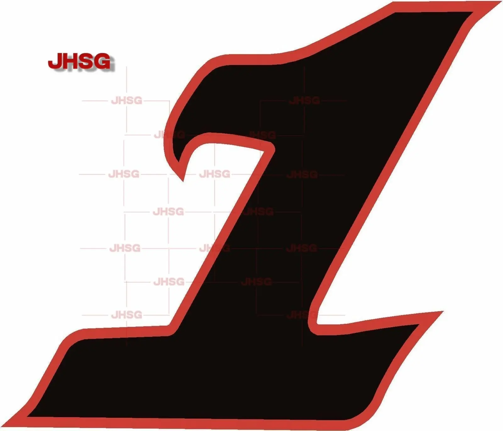 JHSG Racing Sticker Number Vinyl Black/Red Car Sticker 1, 2, 3, 4, 5, 6, 7, 8, 9 Number Sticker Water Resistant Sunscreen