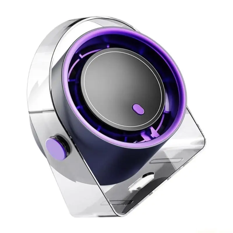 D0AB Quiet Bladeless Fan USB Rechargeable Design 100 Speed Setting for Indoors