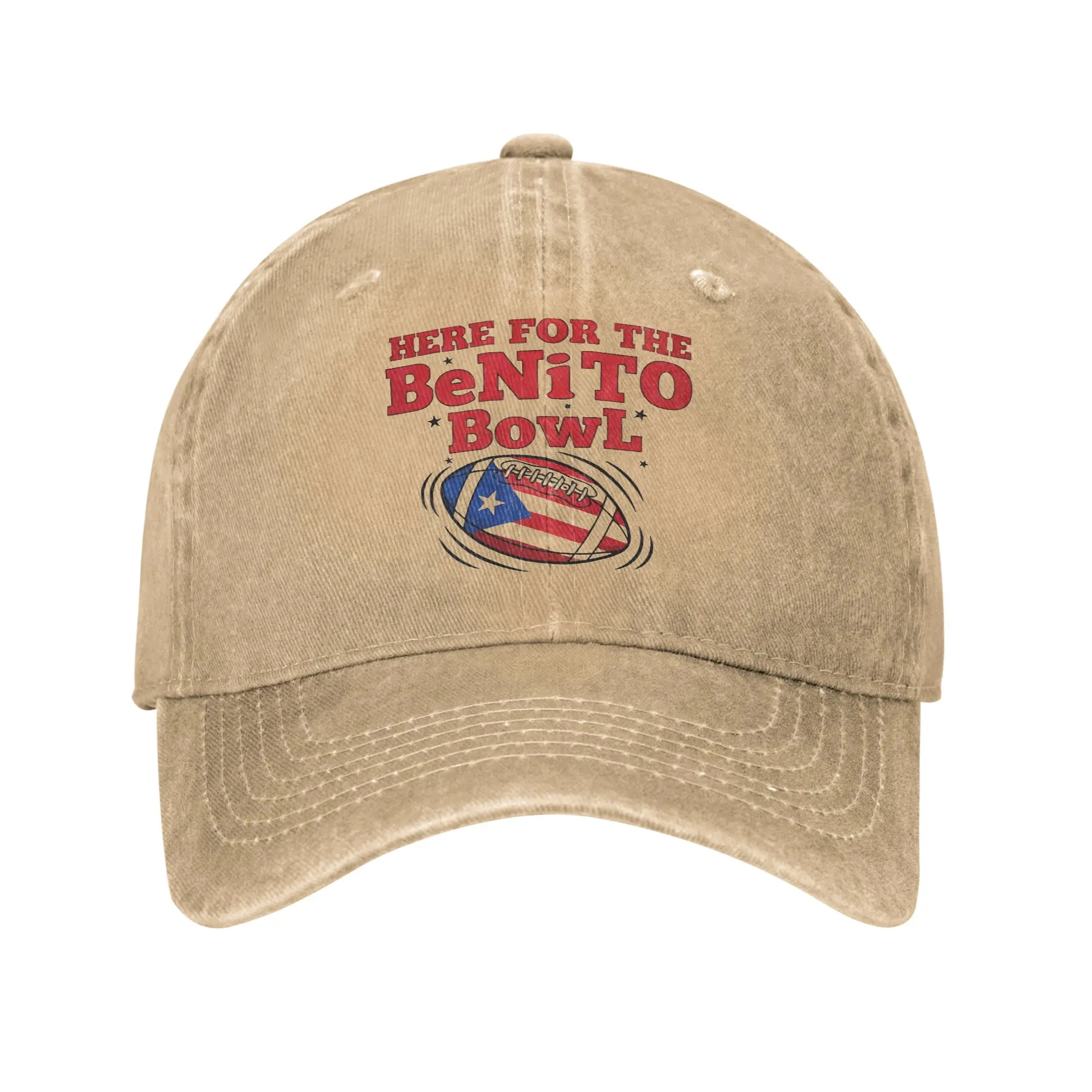 Puerto Rico Football Baseball Cap Distressed Cotton Benito Bowl Bad Bunny Headwear Unisex Outdoor Summer Adjustable Caps Hat