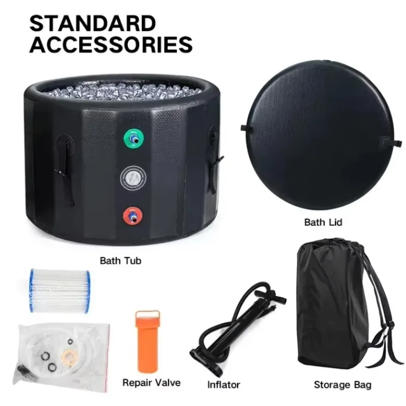 حوض استحمام ثلجي قابل للنفخ مع نسيج بغرز متدلية للبالغين علاج لاستعادة المياه الباردة معدات الصحة والجمال الأكثر مبيعًا
