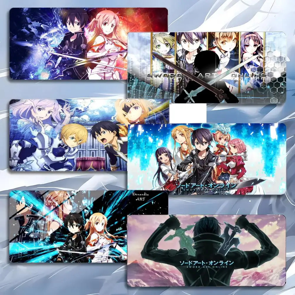 Cool Adventure Anime S-Sword Art Online Mouse Pad Mousepad Large Gaming LockEdge Thickened PC Table Desk Mat