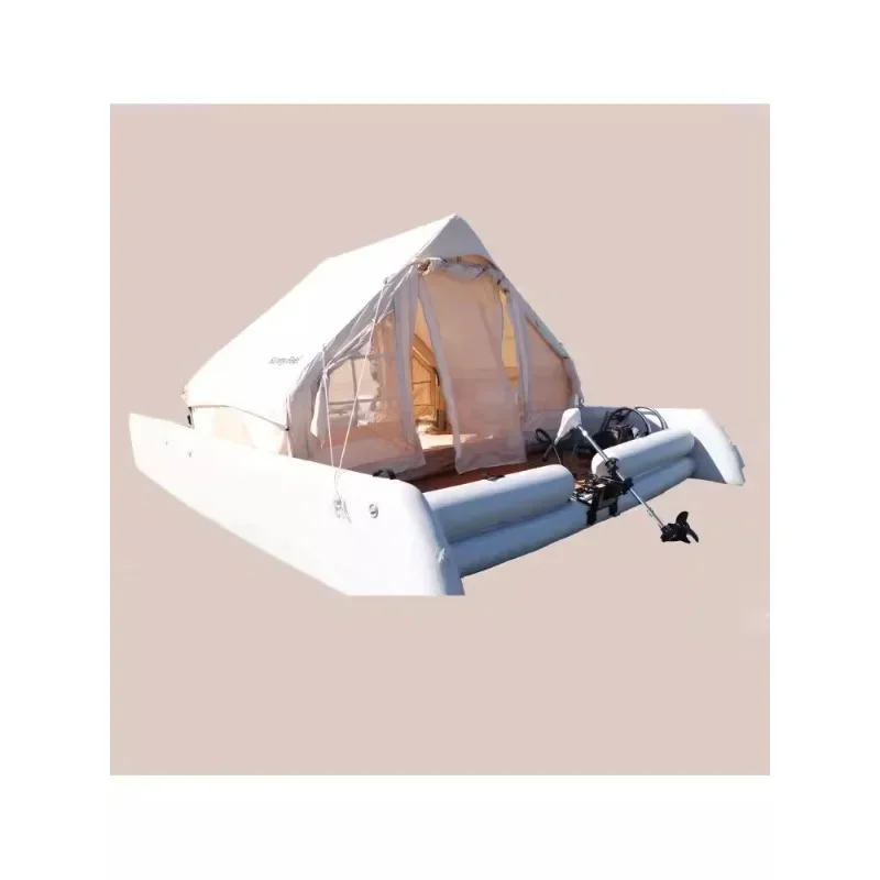 Water inflatable tent fishing floating platform boat floating floating platform boat with outboard machine diving platform