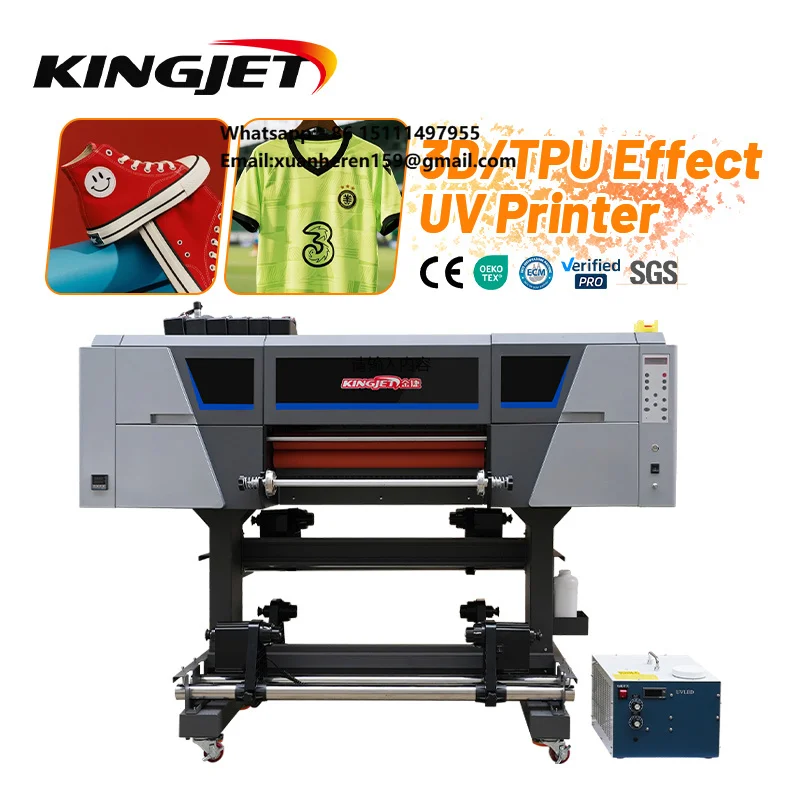 

3d Uv Dtf Printer Label Sticker Uv 3d Puff Embroidery Dtf Printer Tpu for Clothing 3d Effect Textured Art Printer Water Washable
