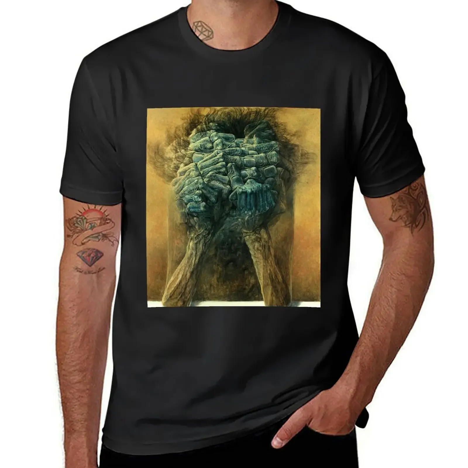 zdzislaw beksinski T-Shirt shirts graphic tee anime t shirts vintage anime shirt men clothings