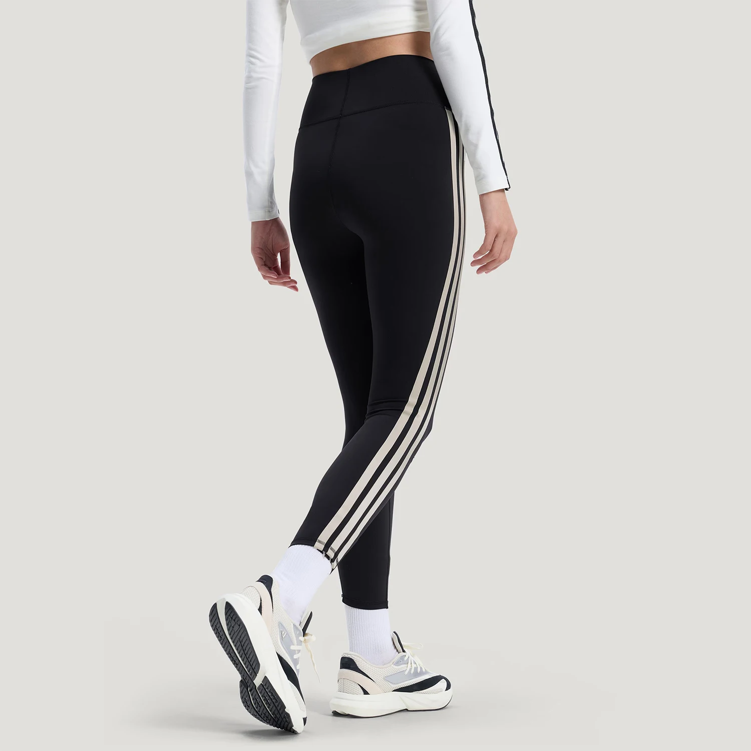 Adidas genuine women's high waisted sports tight fitting fashionable pants KV9249