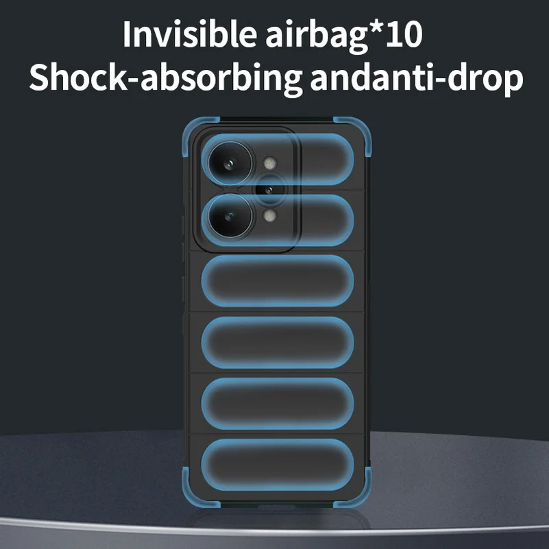 Etui Airbag Anti-drop na Realme 15 Pro 14T 14 Pro 13 P 12 Plus 12 Pro 11 P 10 9 Realme P3 Ultra P2, wytrzymała obudowa ochronna