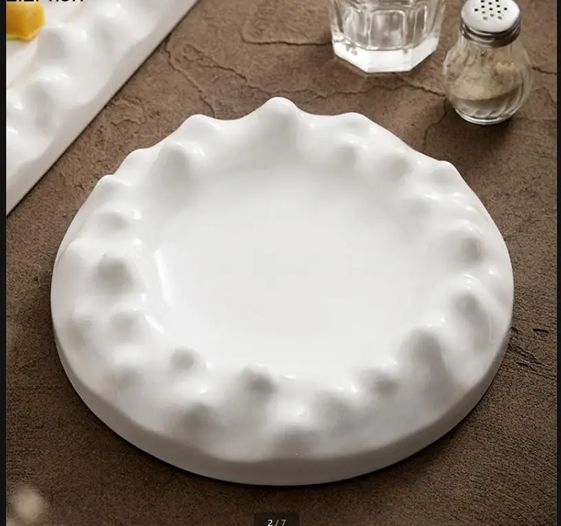 

Белая керамическая тарелка, обеденные тарелки, диск для сашими, холодная посуда, миска для суши, фруктов, салата, десерта, форма для торта, поднос для закусок