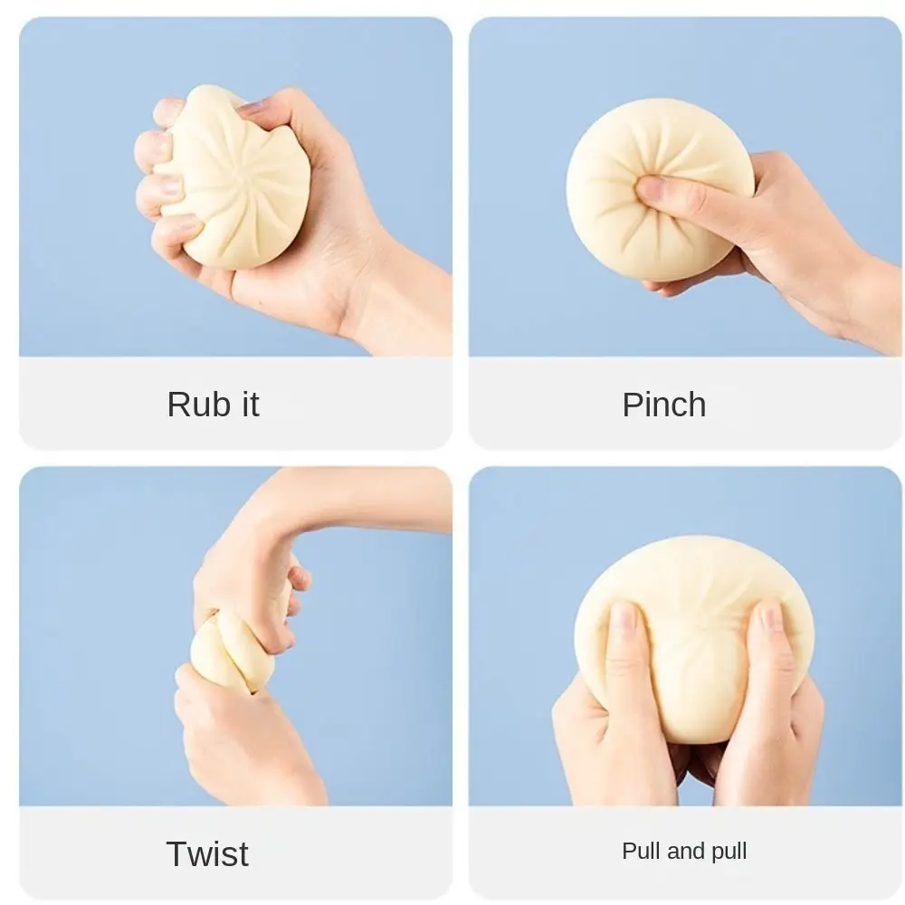 2026Gift Pasta Palla Cinese Panino Al Vapore Spremere Giocattoli Carino Morbido Giocattolo di Decompressione Appiccicoso con Cibo Vapore Spremere Giocattolo
