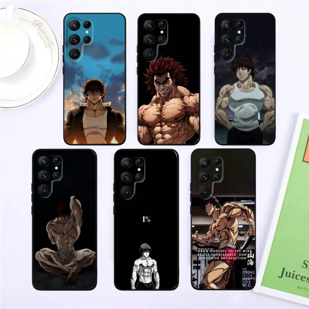 

Anime B-Baki H-Hanma Phone Case For Samsung S25,S24,S23,22,21,Ultra,Pro,S10,S30Plus,20lite Black Cover