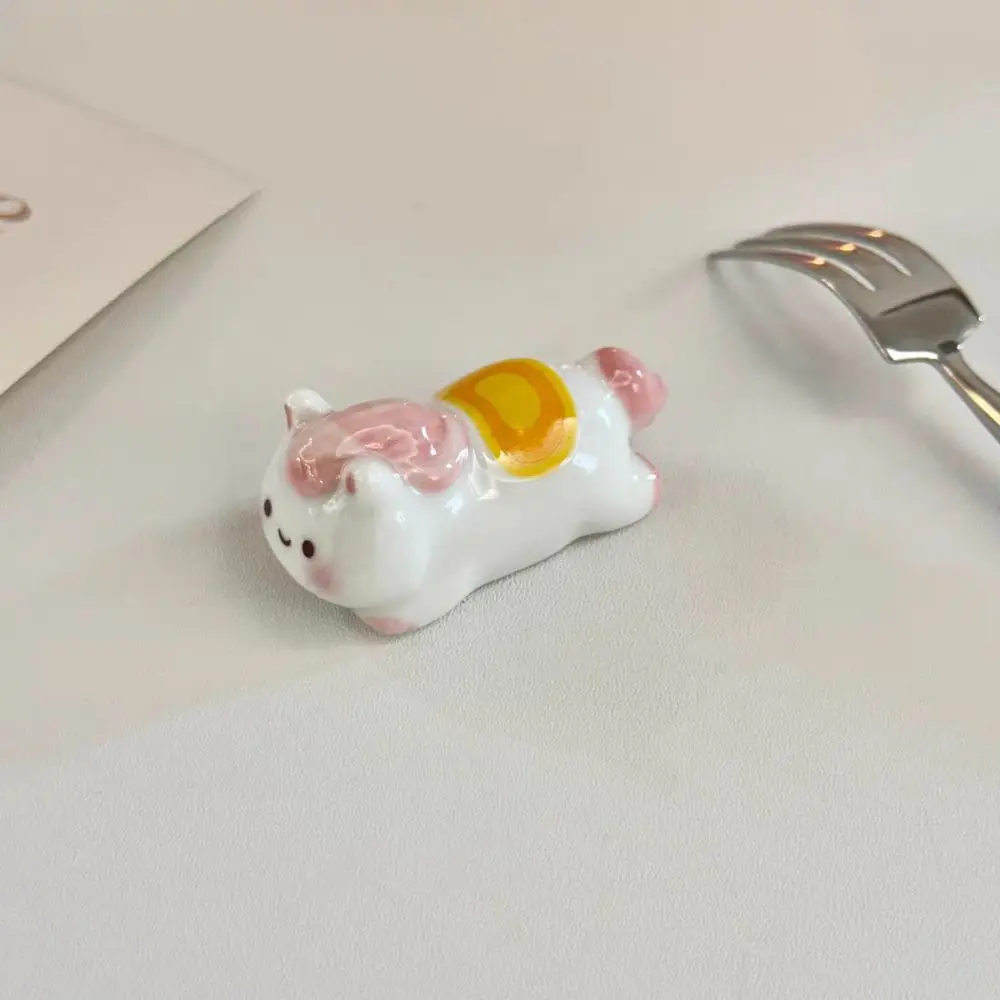 Ornament Ceramic Horse Chopstick Rest Cartoon Table Decor Spoon Rack Holder Cute Kawaii Chopsticks Holder Tableware