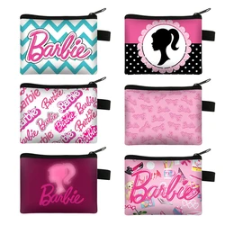 Barbie Cute Cartoon Coin Purses Mini Coin Wallet Bag Card Holder ID Credit Holder Pocket Women Girl Kid Coin Purses Cosmetic Bag