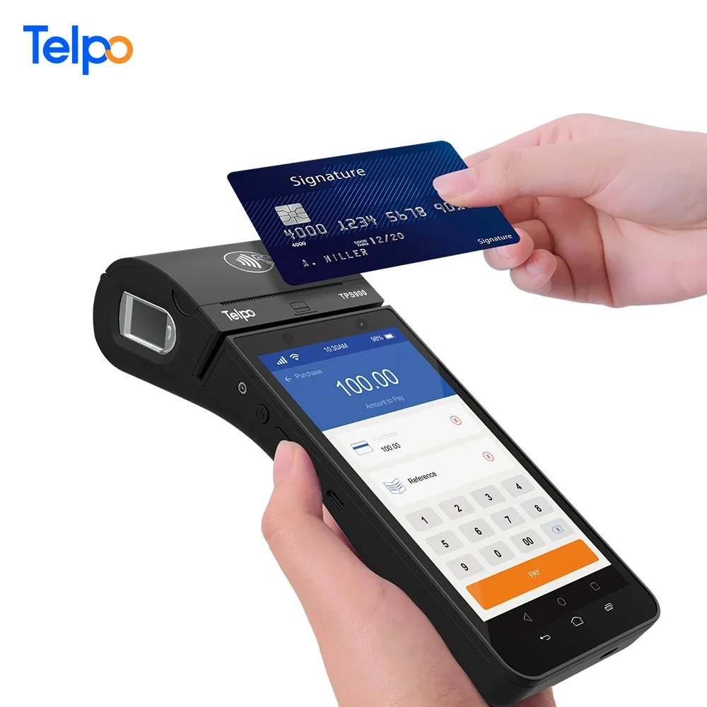 contactless portable mobile terminal credit card reader swipe card payment machine price